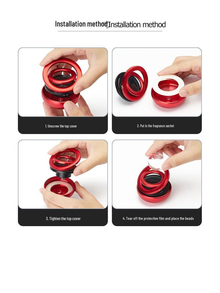 Interstellar Rotating Solar Car Air Freshener - Safe, Fragrant Ornament for Your Journey