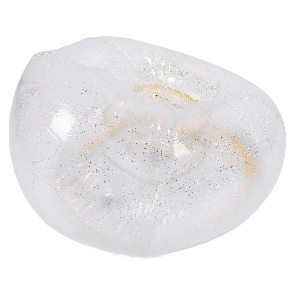 Inflatable Chair Comfortable Relaxing Transparent Ergonomic Space Saving PVC Blow Up Couch Chair Gold