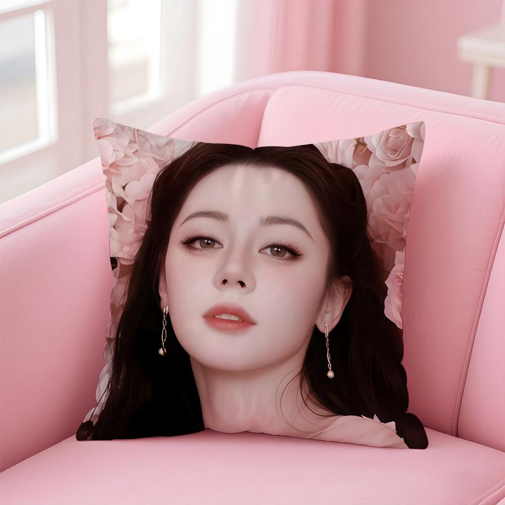 Popular fashion Elegant Chinese DDilraba Dilmurat Cushion Cover Pillow Case Soft Friendly Fabric Concealed Zipper