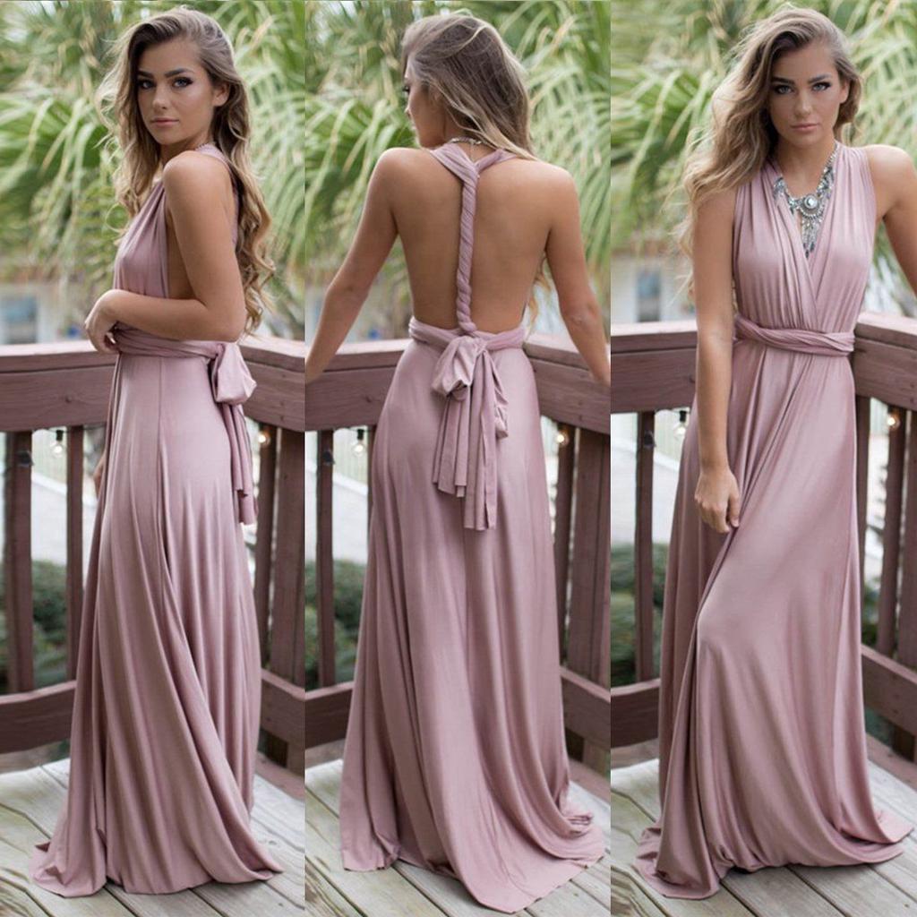 Womens Evening Dress Convertible Multi Way Wrap Bridesmaid Gown Maxi Long  Formal – comprar a precios bajos en la tienda online Joom