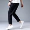 Pánské devítinové kalhoty Stahovací šňůrka Elastický pas Rovná nohavice Volné Jednobarevné Kapsy Nadměrná velikost Denní nošení Ležérní Sportovní kalhoty Dlouhé tepláky