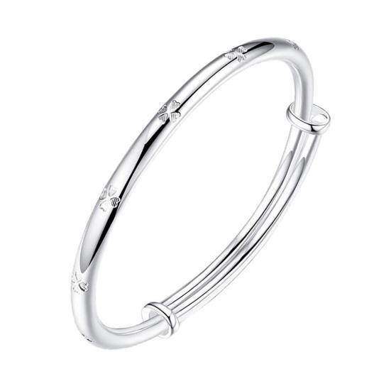 

Женский браслет медно-серебряного цвета изогнутый регулируемый гладкий полированный блеск наручные украшения на годовщину A