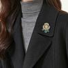 High-end Elegant Sparkling Rhinestones Camellia Brooch For Women Men Luxurious Suit Corsage Pin Office Party Jewelry Accessories