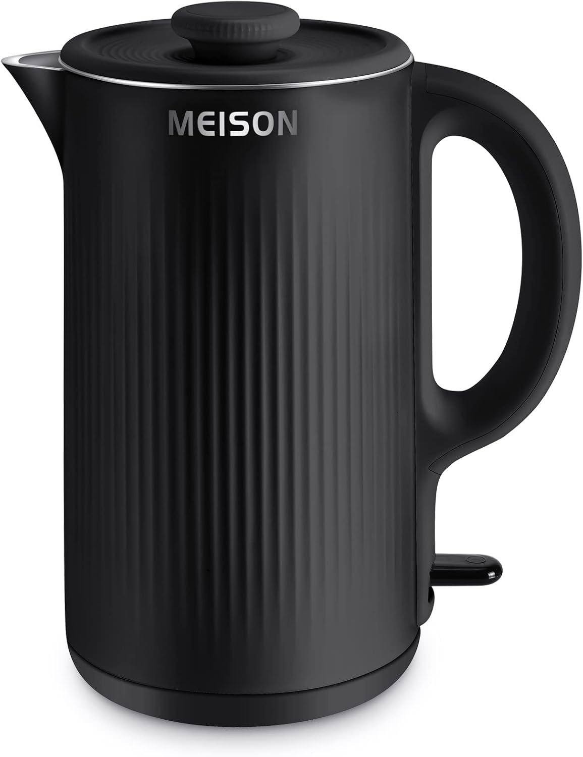 

Electric Kettle Stainless Steel 1.7L, Double Wall, Cool Touch, Auto Shut-Off, 1200W, Black чорний