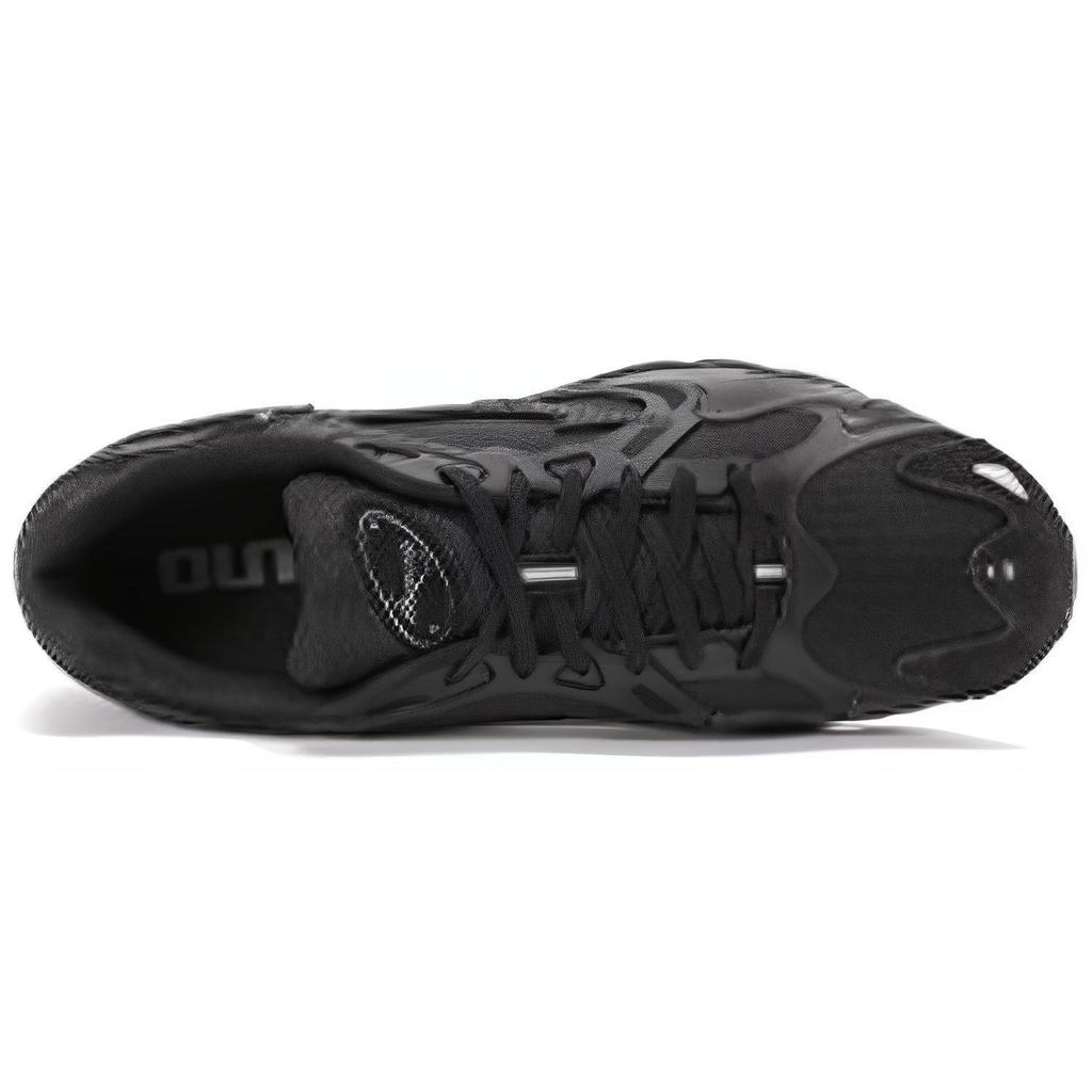 Mizuno Wave Rider Fabric Synthetic Leather Retro Thick Sole Shock Absorption Slip Resistant Wear Resistant Breathable Mid Top Casual Shoes D1GH222305