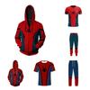 Spiderman Zip Hoodie Jacket T-shirt Trousers Set Hip Hop Marvel Cosplay Costume