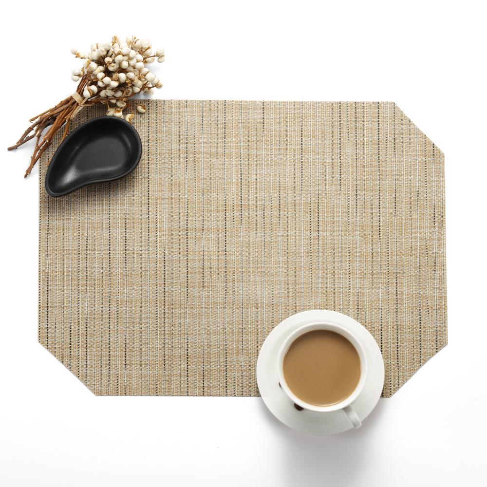 Pack of 4pcs Table Placemats PVC Table Mats Heat Insulated Pad Dinner Table Decor Japanese Style Mats 40x30cm
