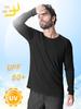 KEFITEVD Long Sleeve UV for and Work Size L Men's T-Shirt, Protection, Moisture-Wicking, Quick-Drying, Sports, Golf, Running, Jogging, Cycling, Wear,