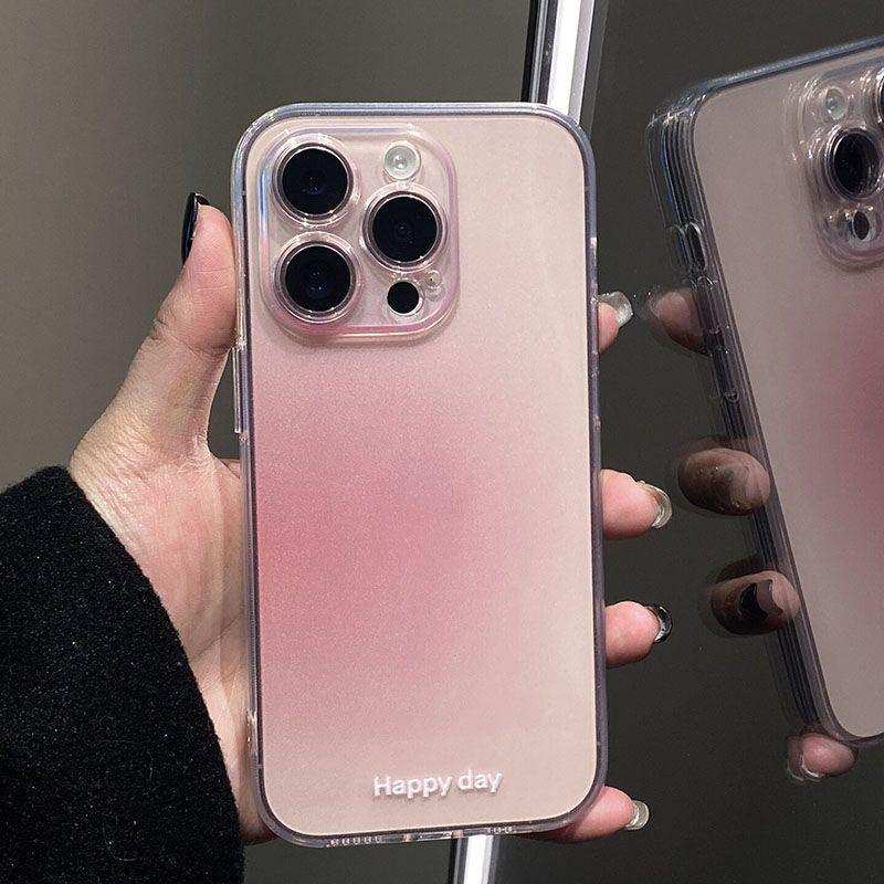 

Girly Pink Phone Case for Apple 17 Pro/16 Pro Max/15/13 Pro - High-End Simple Drop-Proof Design 15 Plus розовый