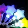 1pc Fun Glowing Colorful Five Pointed Star Flash Light LED Stick Fairy Wand Cheer Luminous Party Decoration Glow Party Wholesale