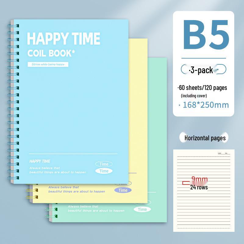 Coil-Bound B5 Notebook: Simple, High-Value for College & Junior High Students