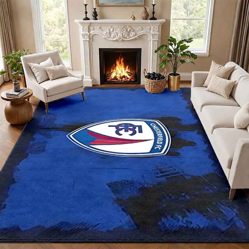 Chesterfield F.C Carpet Door Mat for Living Room or Bedroom Protective Mat Under Chair Office Decoration Christmas Gift Birthday Present