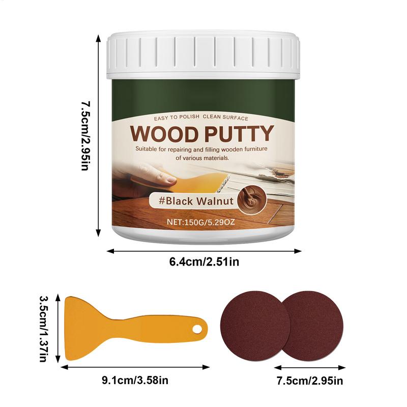 Holzspachtel 150g Beizbarer Holzrissfüller Holzmöbel Reparaturset Holzlöcher Füller für Schränke Tische Böden Türen