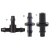 50 Pcs Barbed Hose Connectors Drip Irrigation 1/4" Universal Fittings 3-Way Coupling T Connectors for 4/7 Water Tube Garden Lawn Flower Pot