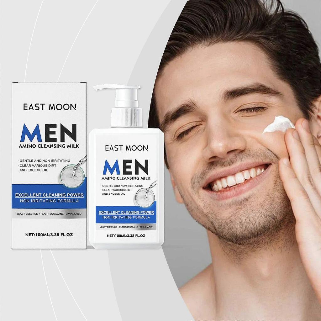Limited time!!East Moon Men's Cleansing Facial Cleanser Gently Cleanses The Facial Skin, Leaving It Refreshing And Moisturizing Without Drying Out