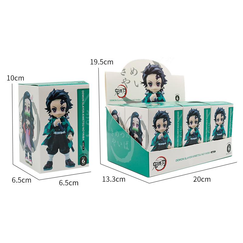 Demon Slayer Tanjiro Kamado Nezuko Anime Cartoon Figure Blind Box Creative Personalized Statue Model Ornament Surprise Gift Box