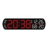 LED Digital Clock  Date Week Humidity Temperature Display Brightness Adjustable Electronic 10 Inch LED Table Alarm Clock 12/24H