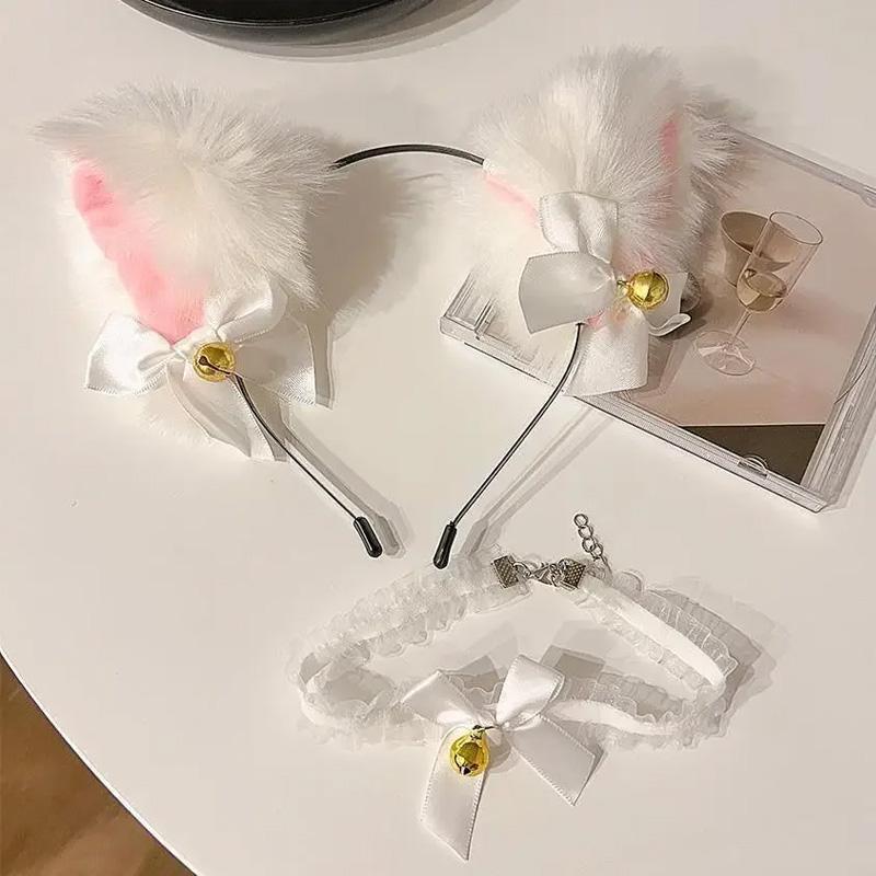 1Pc Headband Sexy Cat Ear Fun Set Cute Bell Collar