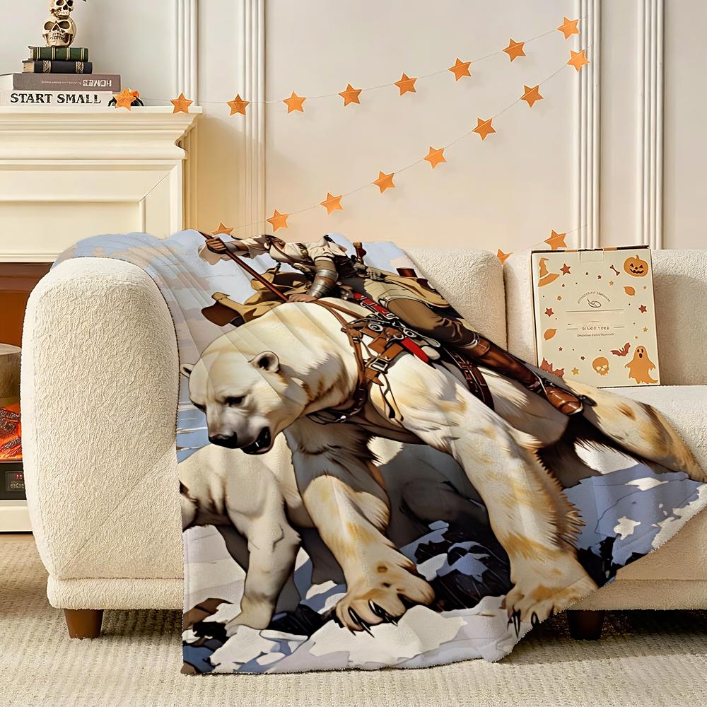 Cool Frank Frazetta Art Throw 240G Flannel Blanket Lightweight Soft Skin-Friendly Summer Thin Throw Blanket