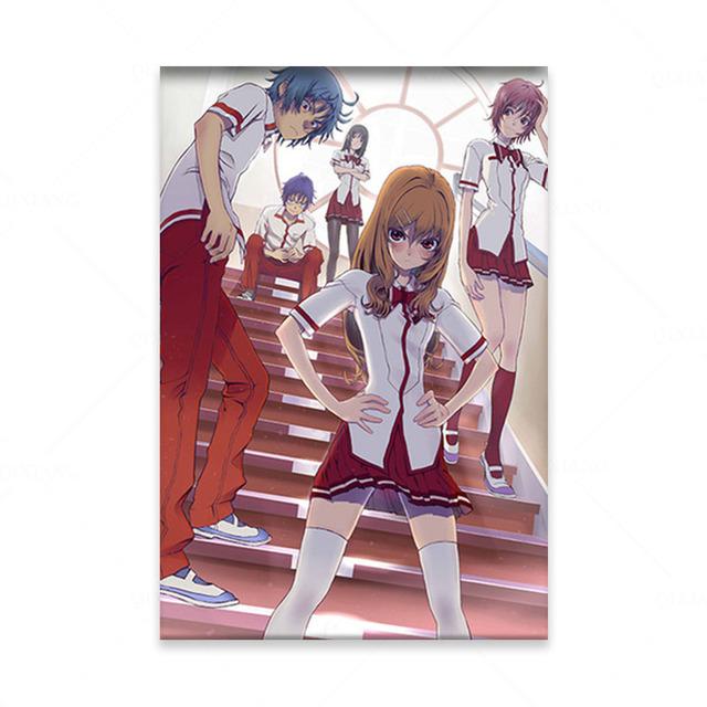 

Каркас из массива дерева Торадора! Айсака Тайга аниме постер настенный постер холст живопись Настенный декор постер Настенная картина Декор комнаты домашний декор 15*20cm(with frame)