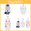 Tiger Rabbit White Doctor Police Plush Doll Pendant Keychain Animal Cartoon Toys