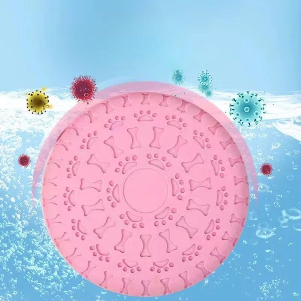 Bite Resistant Dog Flying Disc Rubber Pet Training Disc Dog Training Throwing Toys Pet Supplies