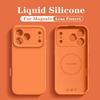 Ultra Soft Liquid Silicone Magnetic Phone Case with Flocking Interior Full Lens Protection Cover Compatible for iPhone 17 16 15 Pro Max