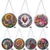 Flower Bird Theme 2D/Flat DIY Rhinestone Diamond Art Window Pendants Crystal Painting Ornament Window Hanging Art for Home Decor
