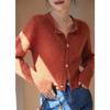 Korean Solid Color Women's Knitted Cardigan Autumn and Winter Temperament Slim Fit and Slimming Sweater