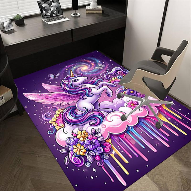 

1PC Unicorn Extra Large Non-Slip Floor carpet, Office, family, bedroom, Studio - Large Area Rug,Longlasting Material-K0387 60cm by 90cm