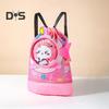 Kids Swim Bag Cartoon Printed Drawstring Backpack Lightweight Beach Swimming Pool Gym Bag Waterproof Sports Storage Pouch