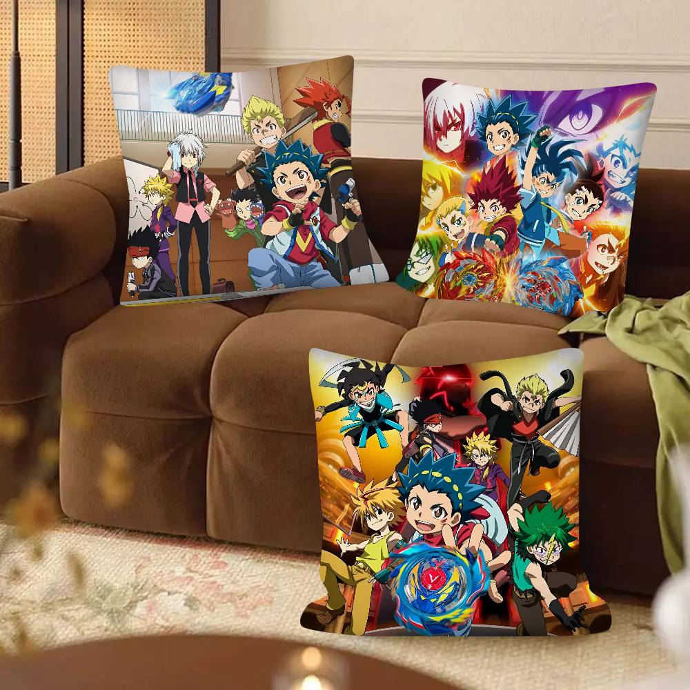Anime B-Beyblade Burst Kissenbezug Mode Quadratischer Kissenbezug Schlafzimmer Sofa Raum Ins Dekoration Freizeit