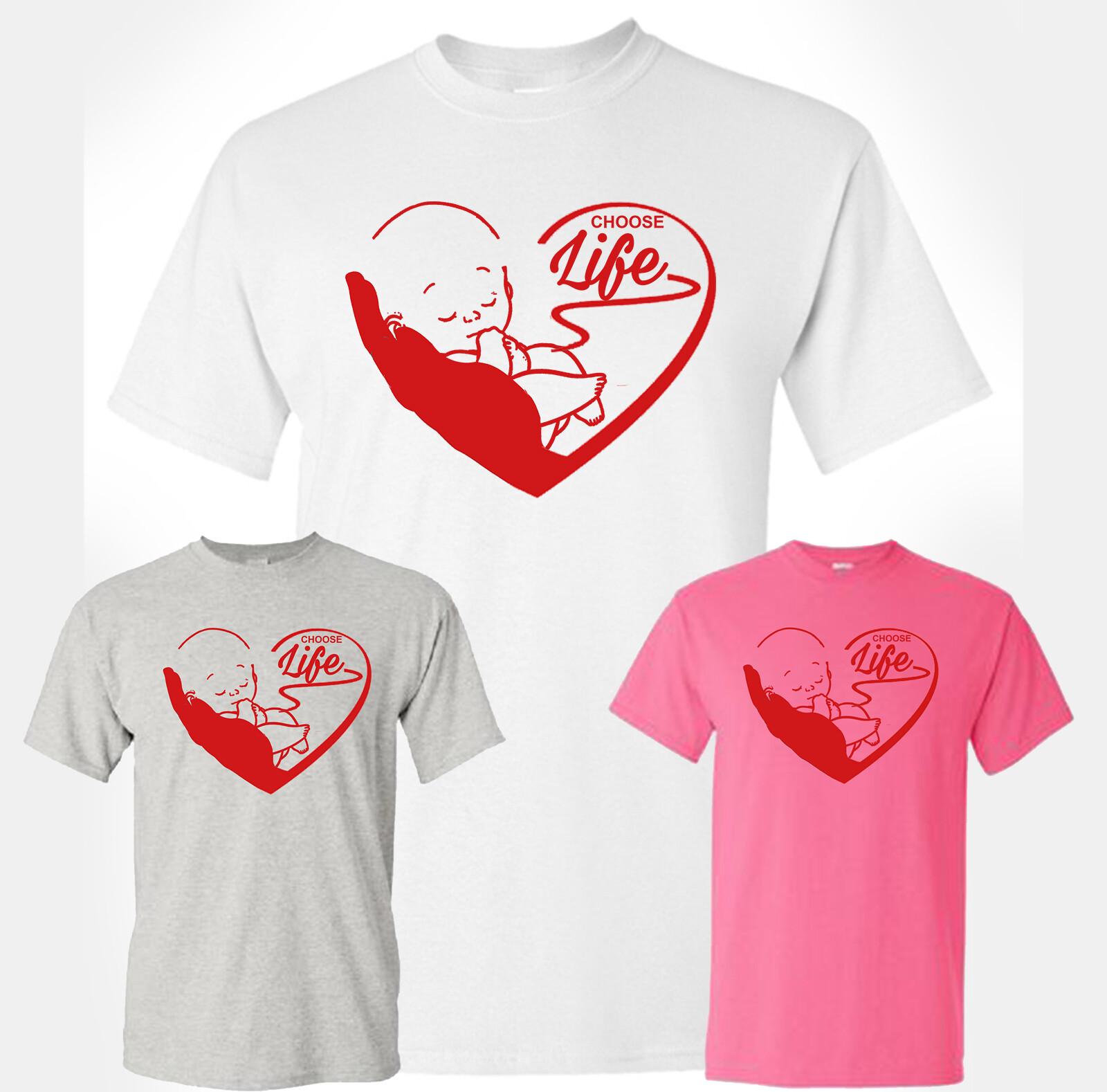 Choose Life T-shirt All Lives Matter Pro Life Anti Abortion Baby Lives XXL