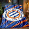 Montpellier Sc Crest Blanket Lightweight Ideal Bedding Blanket Perfect for Travel, Camping, Living Rooms, Offices, Sofas, Fan Christmas gift