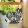 Bohemian Ethnisch Lang Blau Acryl Kristall Wassertropfen Ohrringe für Damen Retro Temperament Geometrisch Hängende Ohrringe Schmuck