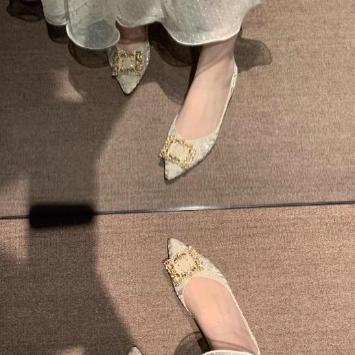 

Летне-осенние новые туфли высокого класса во французском стиле, одинарные, с юбками, с острым носком, на толстом каблуке, темпераментные, принцессины туфли на высоком каблуке 35 абрикосовый