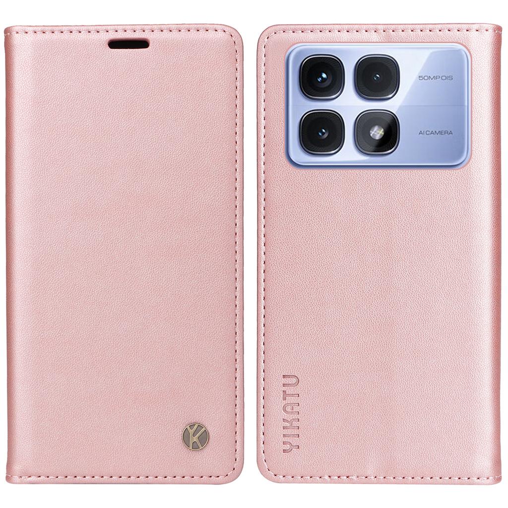 YIKATU YK-001 For Xiaomi Redmi K70 Ultra Case Stand Leather Phone Cover Strong Magnetic Closure