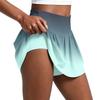 Women's Gradient Print Pleated Skort Athletic Tennis Running Yoga Skirt with Built-in Shorts Lightweight Breathable Fabric
