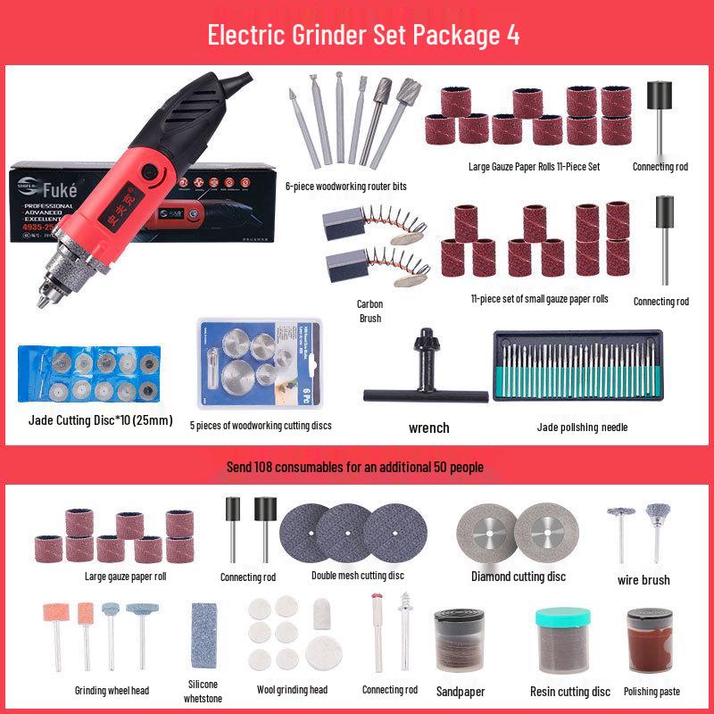 Compact Electric Grinder: Multi-Function Polishing, Cutting, and Engraving Tool