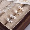 Exquisite French Faux Pearl & Zirconia Irregular Stud Earrings for Women