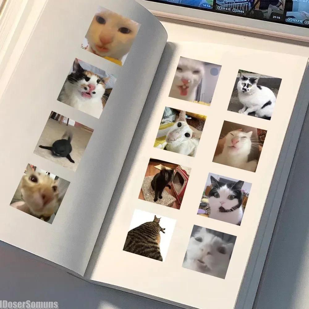 60 Adet Fotoğraf Modern Sevimli Garip Çirkin Gerçek Kedi Scrapbooking Çıkartmaları Malzeme Kırtasiye Çocuk Kendin Yap Malzemeleri El İşi Junk Journal