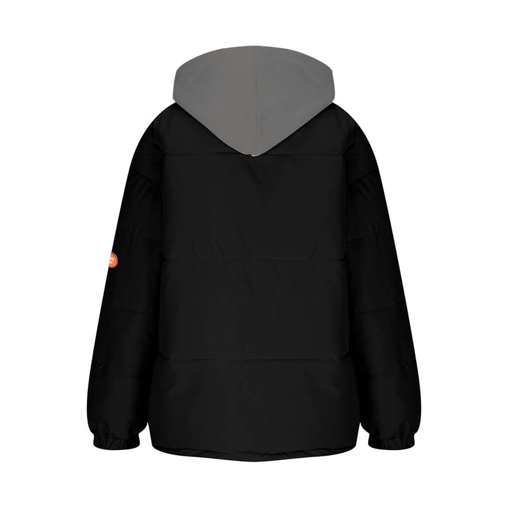 Cotton Jacket Down Cotton Short Hooded Women's Fake Two-Piece Cotton Jacket Winter New Loose Top