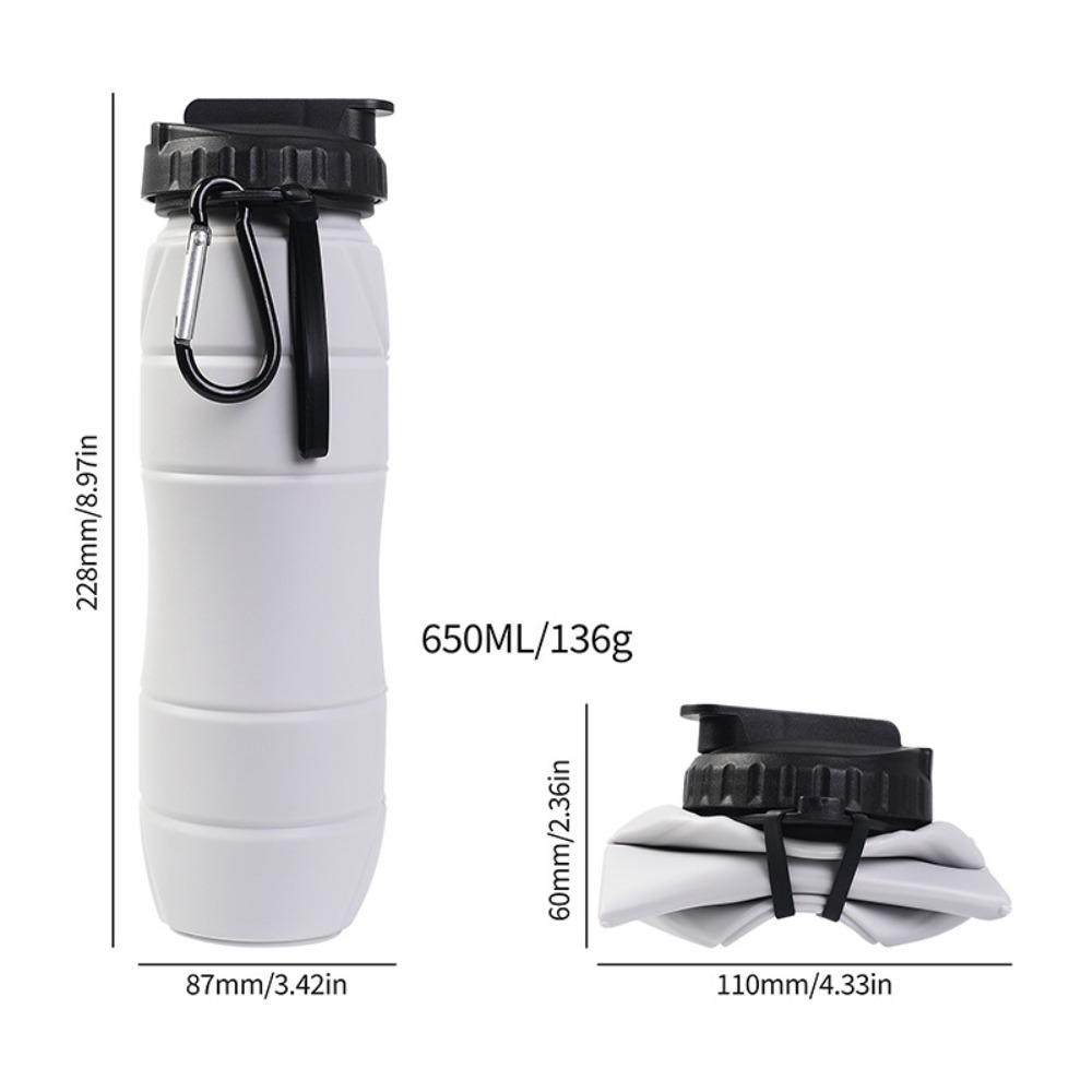 Collapsible Water Bottle Leakproof Seal Travel Water Bottle BPA Free Straw Bottle Cycling