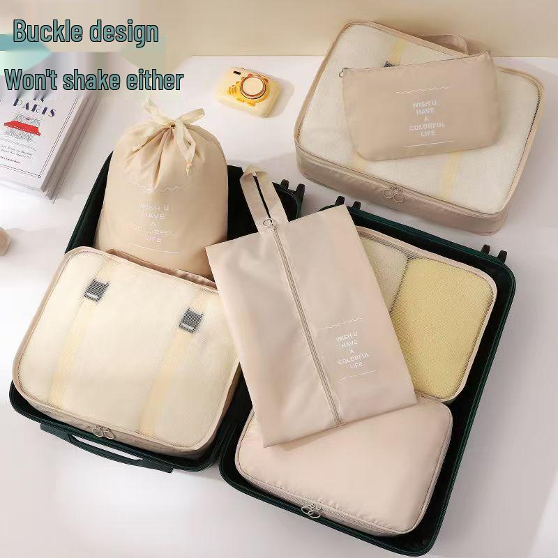 7-Piece Travel Organizer Set for Clothes, Underwear, Shoes, and Accessories Travel Storage Complete Set
