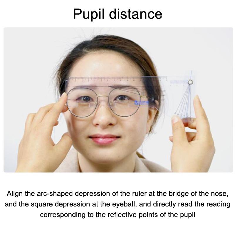 1 Stück Multifunktionale Hilfs-Brillenanpassungs-Messwerkzeuge Schrägwinkel-Lineal Entfernungsmesser Auge Ophthalmologisches Werkzeug
