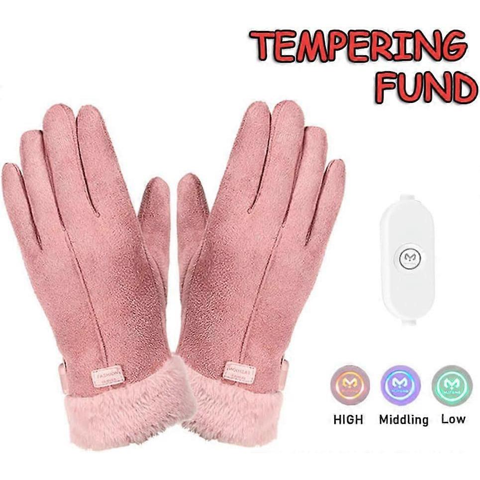 USB Rechargeable Heated Gloves, Warm Heated Gloves for Women