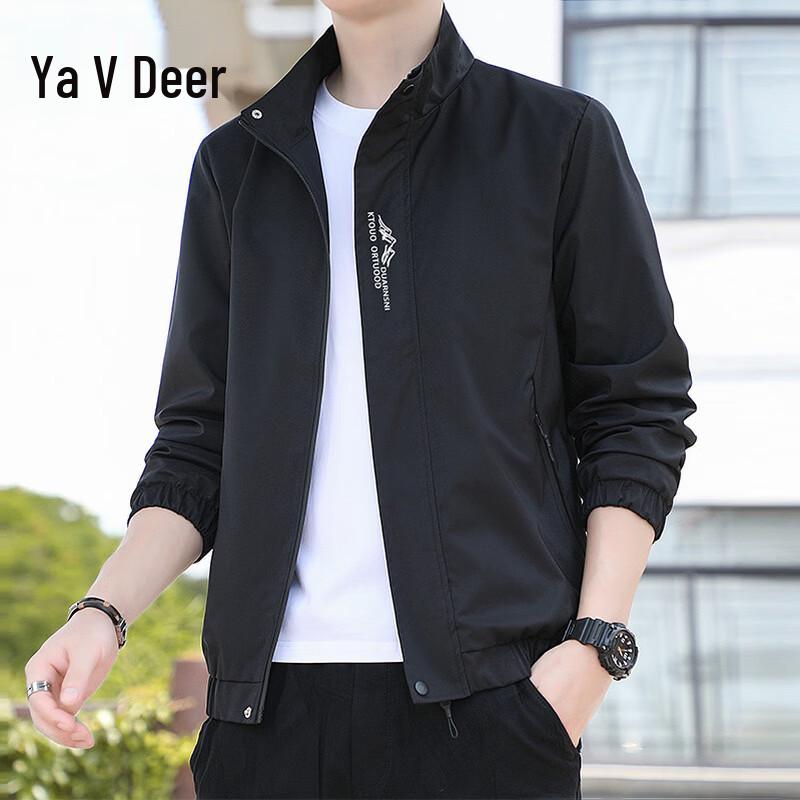Yalu Men s Casual Thin Stand Collar Jacket XL