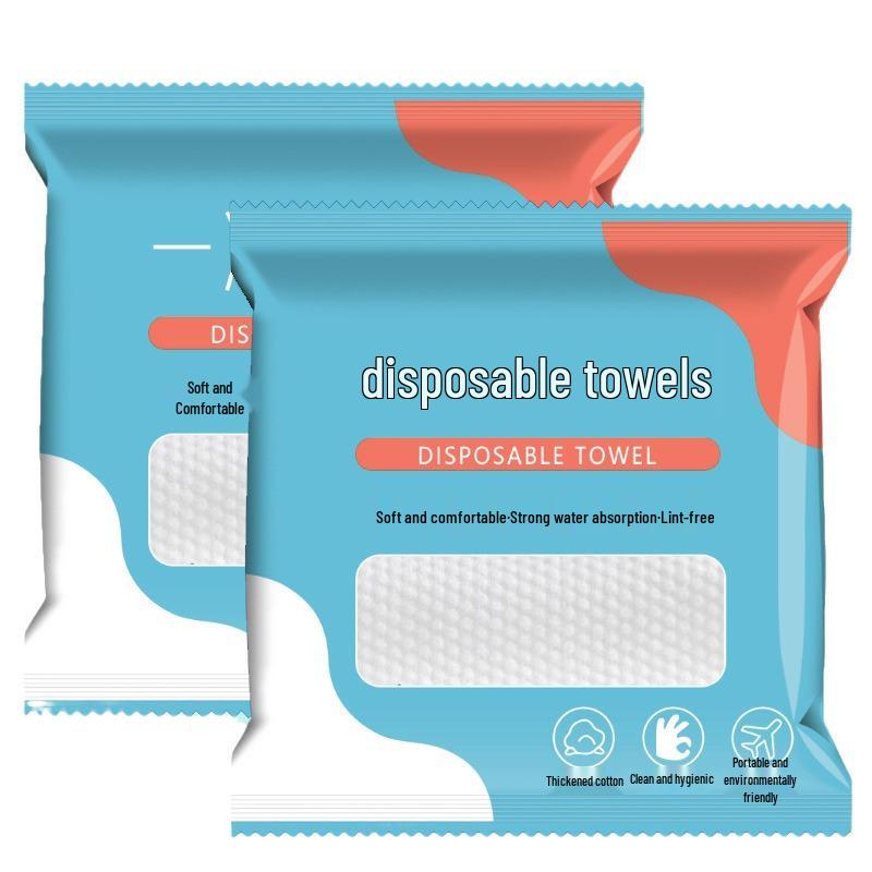 Individually Packaged Pure Cotton Disposable Towels – Lint-Free, Thick Pearl Pattern for Beauty Salon & Face Washing