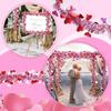 2M Valentines Heart Tinsel Garland Decorations Valentines Day Red Pink Metallic Garland for Wedding Birthday Hanging Decor