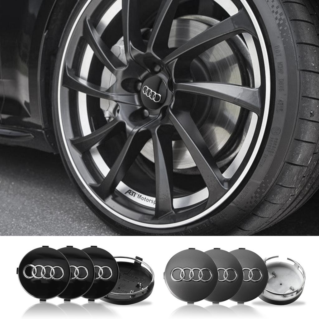 4PCS 59mm Car Wheel Center Hub Cap Tire Rim Cover Decoration Accessories For Audi A1 A2 A3 A4 A5 S A4 S7 RS3 RS4 S3 S6 Q3 Q5 Q7